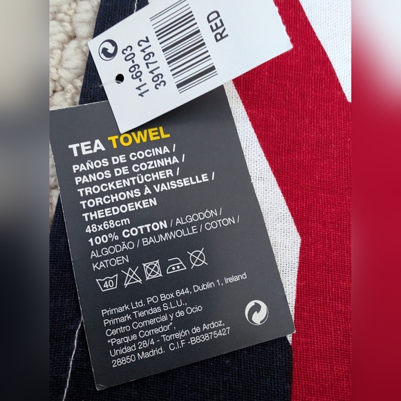 Keep Calm and Drink Up Union Jack Tea Towel UK British Britain Flag Wine Kitchen - Picture 6 of 9